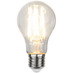 Klar filament LED lampa A60 med en E27-sockel 7,5W dimbar